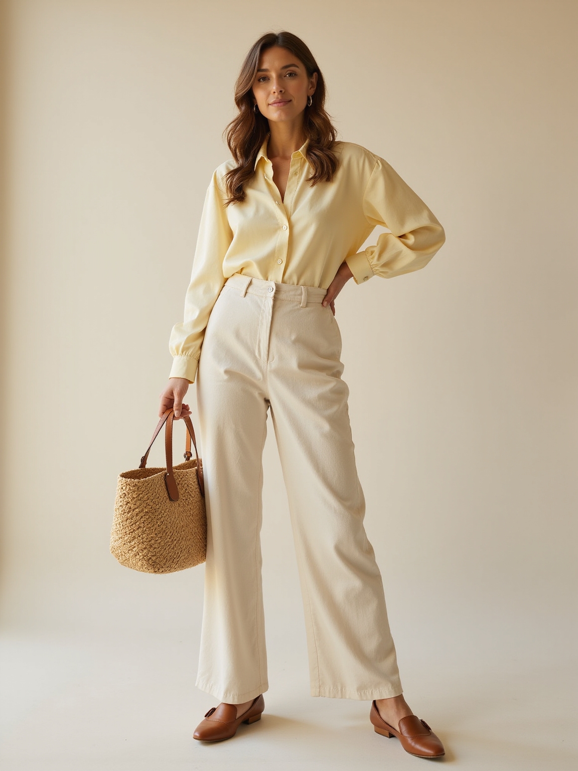 light neutrals relaxed layered silhouettes