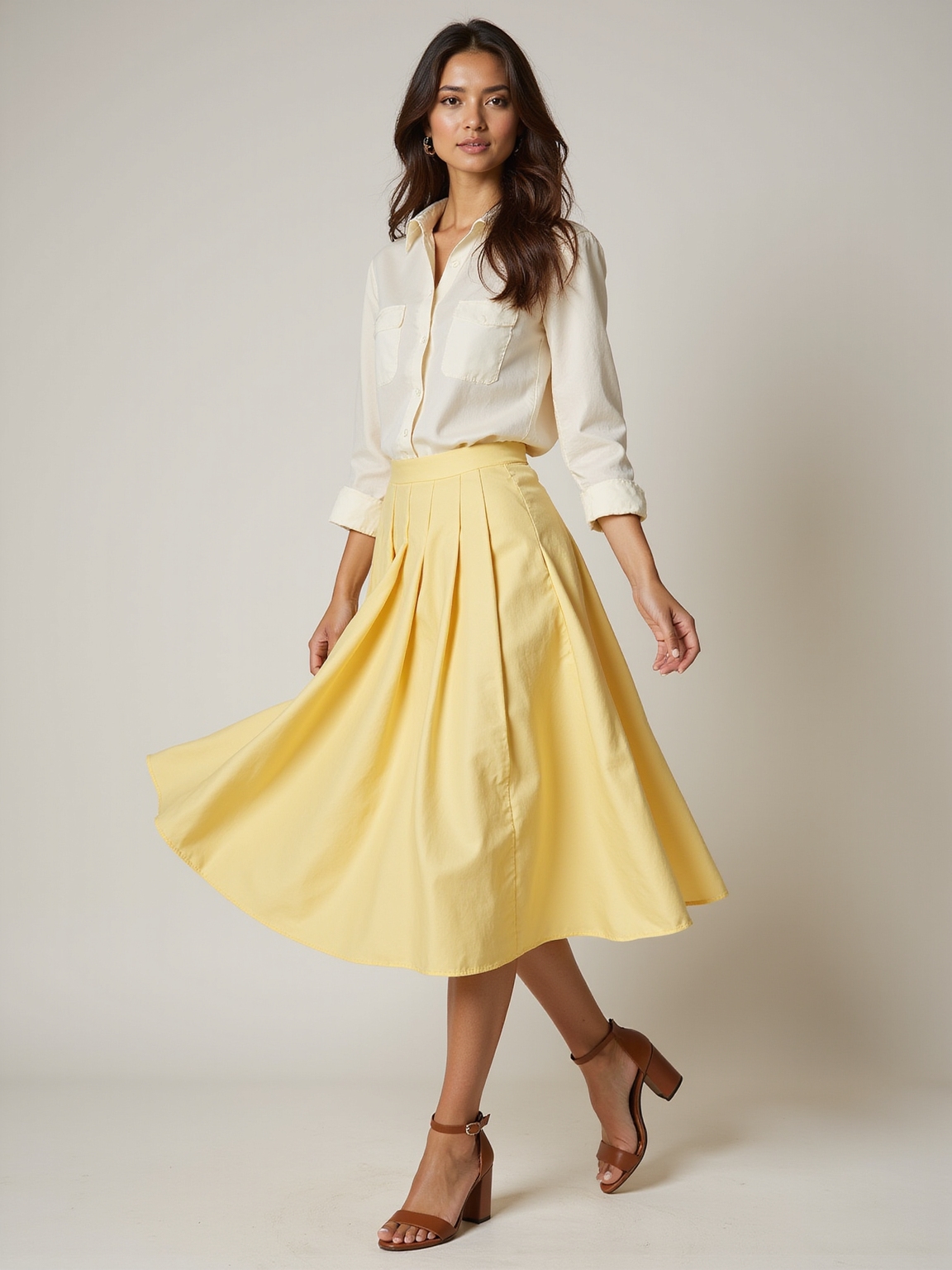 light polished skirts for spring