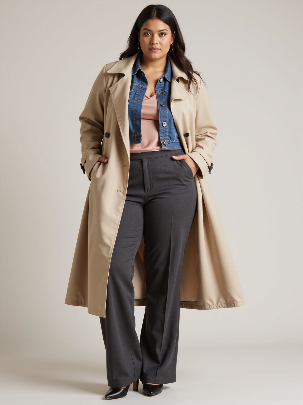 lightweight breathable belted trenches