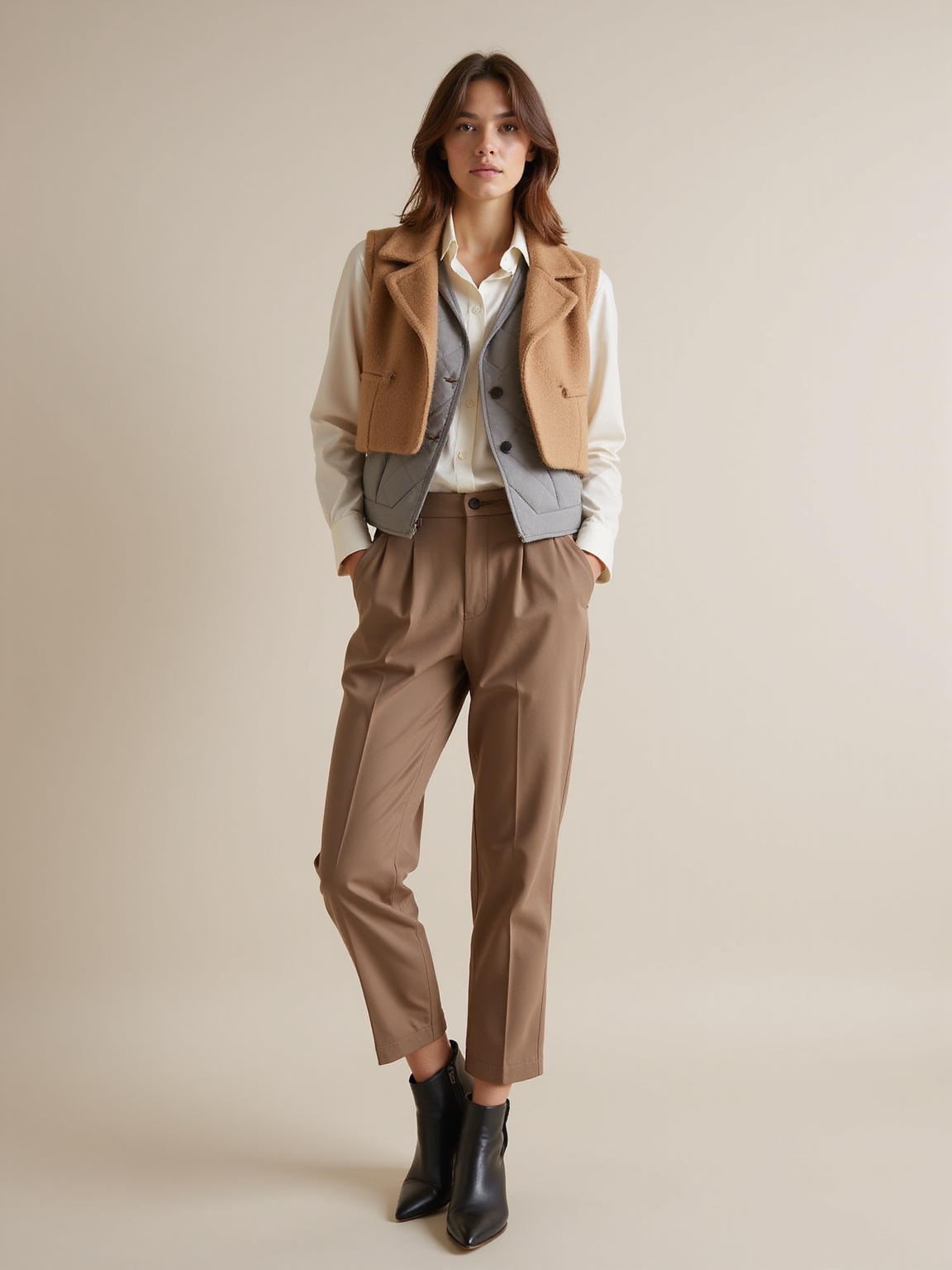 lightweight layered polished outerwear