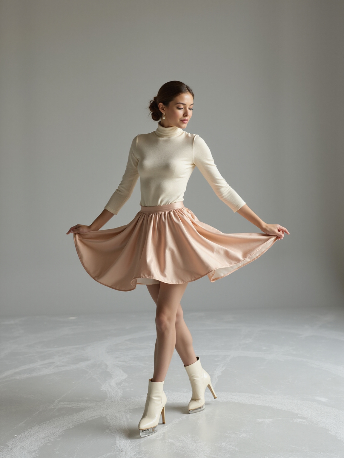 lightweight layered twirling hems