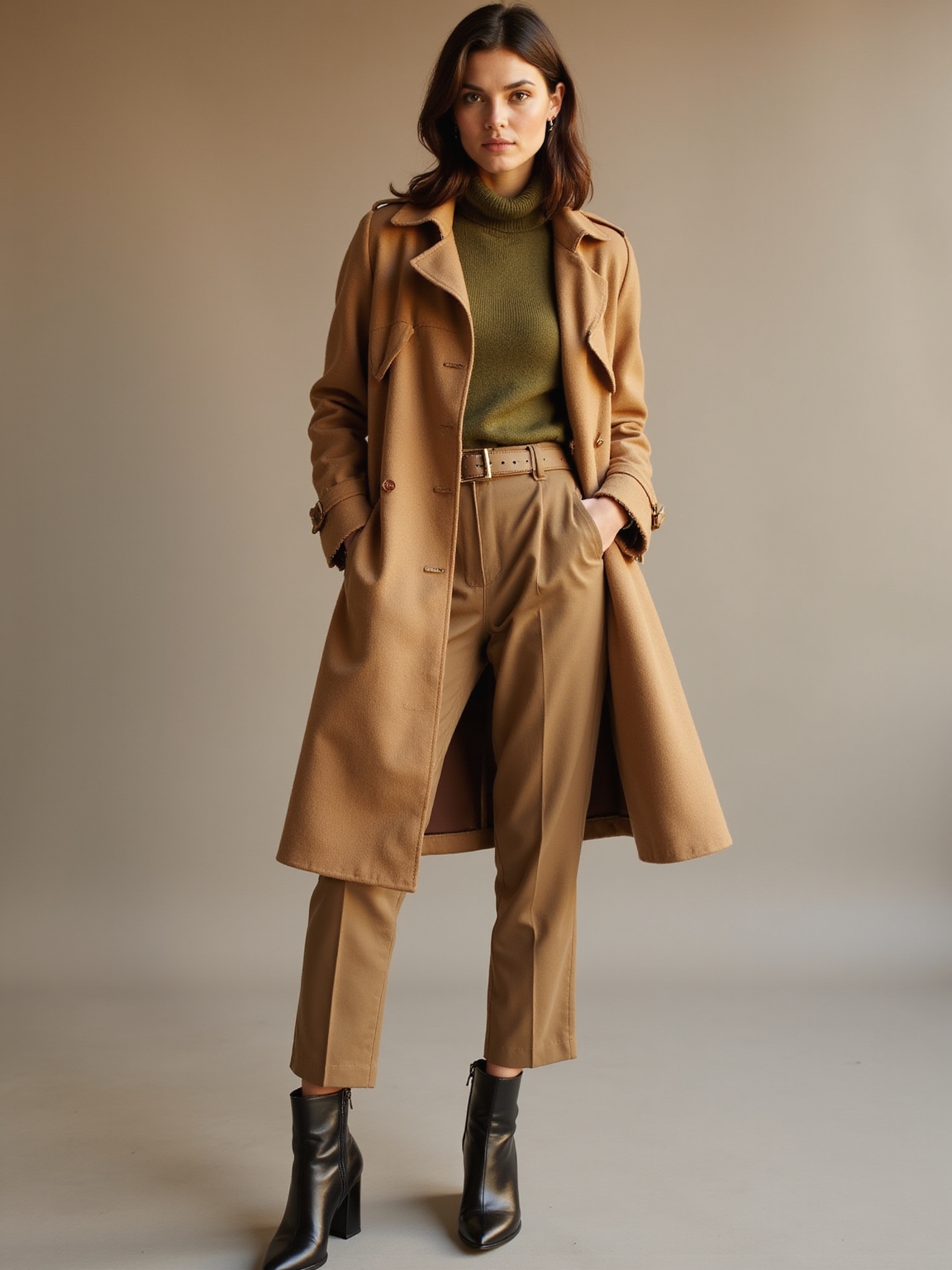 lightweight neutral layered outerwear