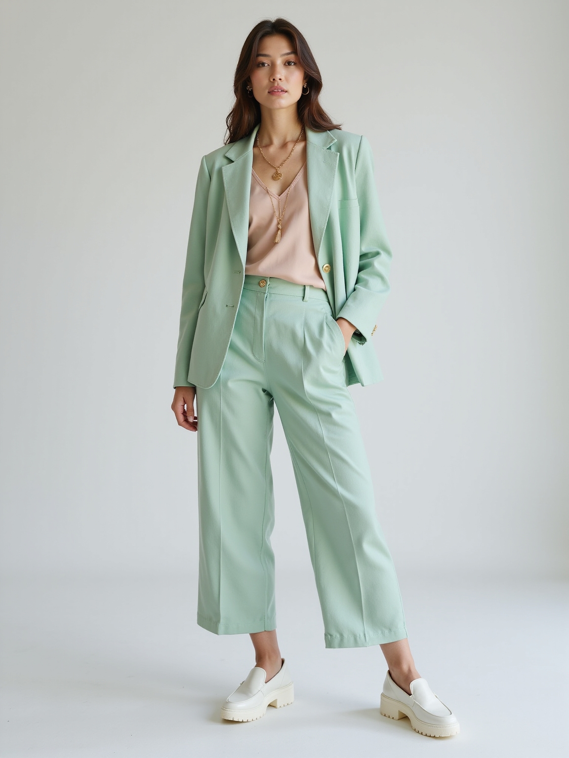 lightweight pastel layered korean fashion