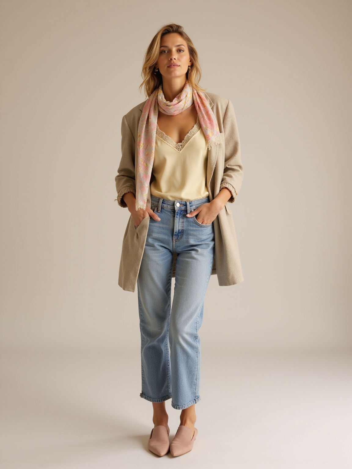 lightweight textured spring layering