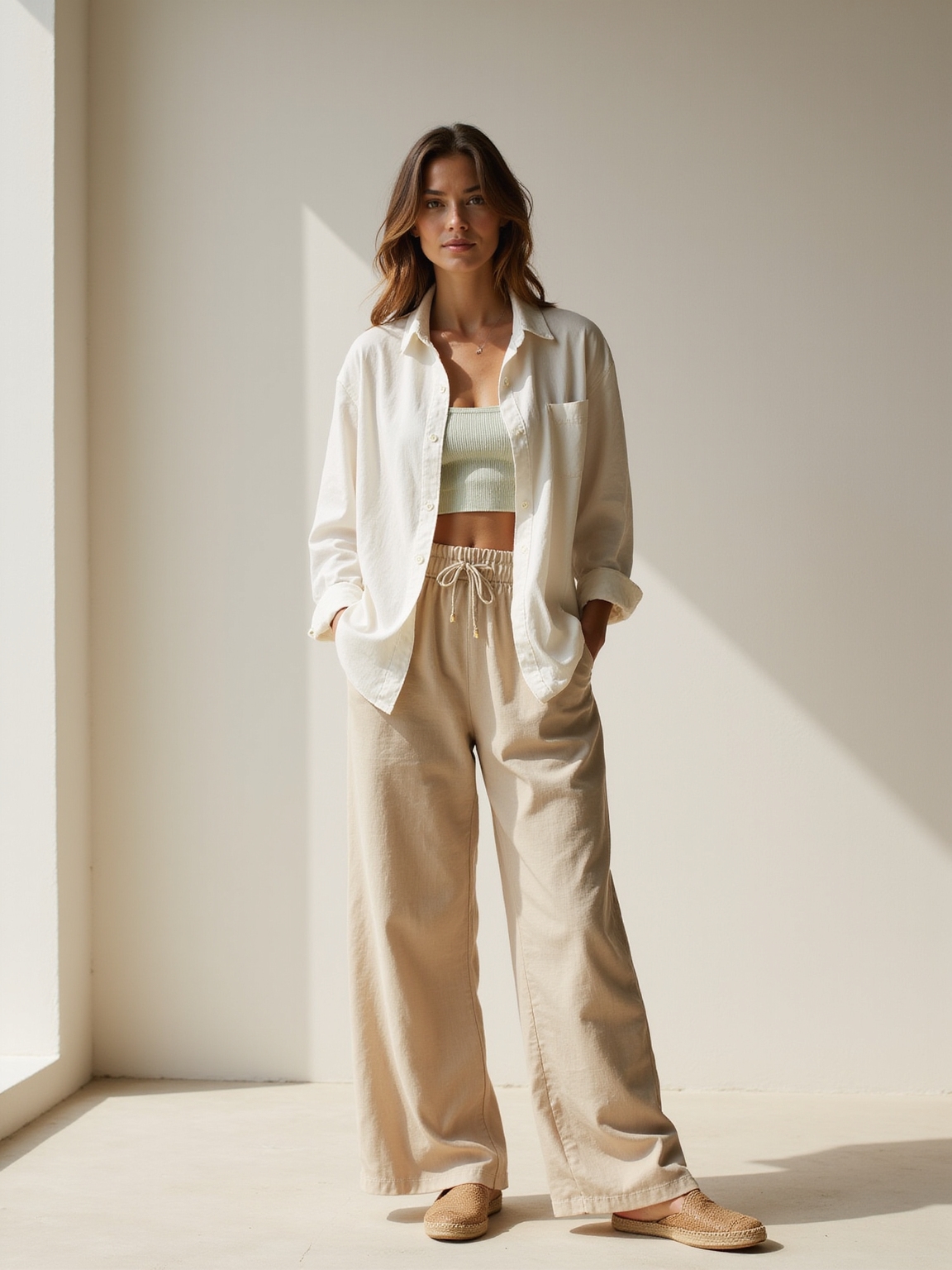 linen and cotton relaxed lounging