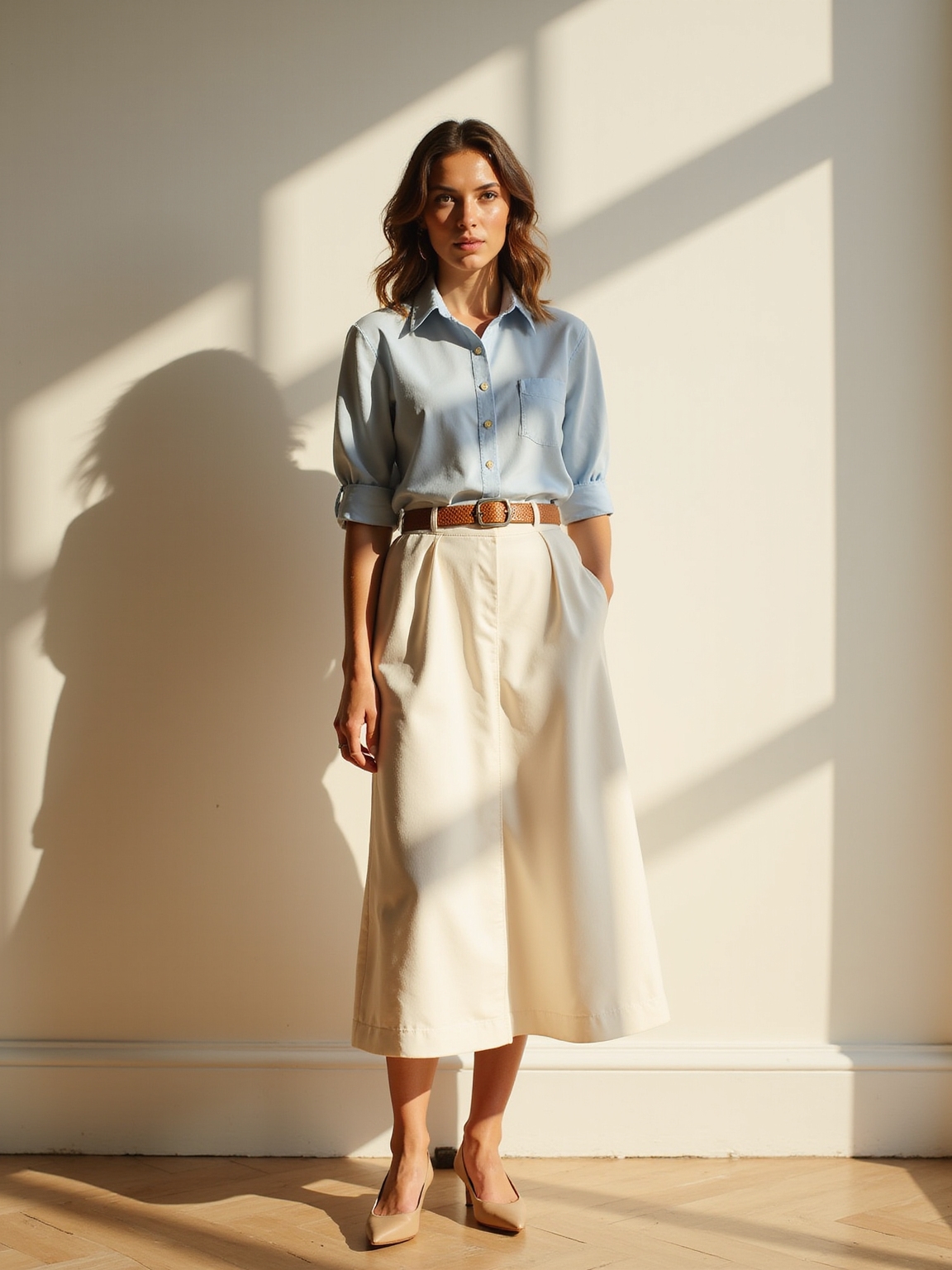 linen midis silk blouses