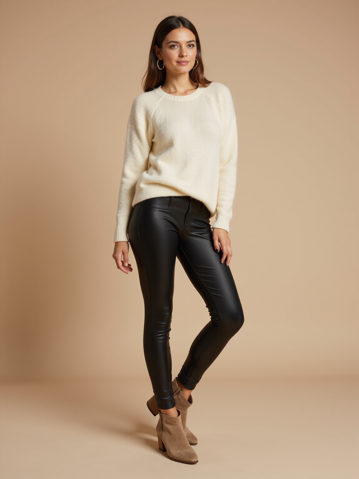 matte midweight structured stretch leggings