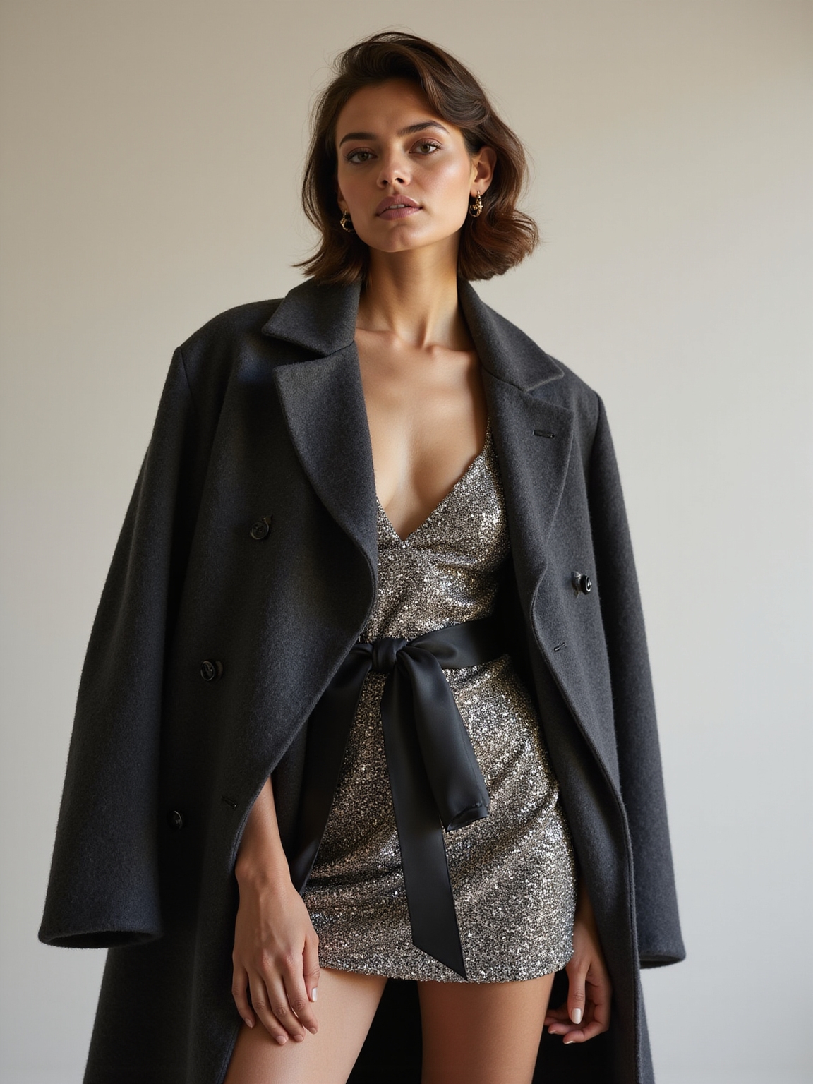 micro dress oversized layer