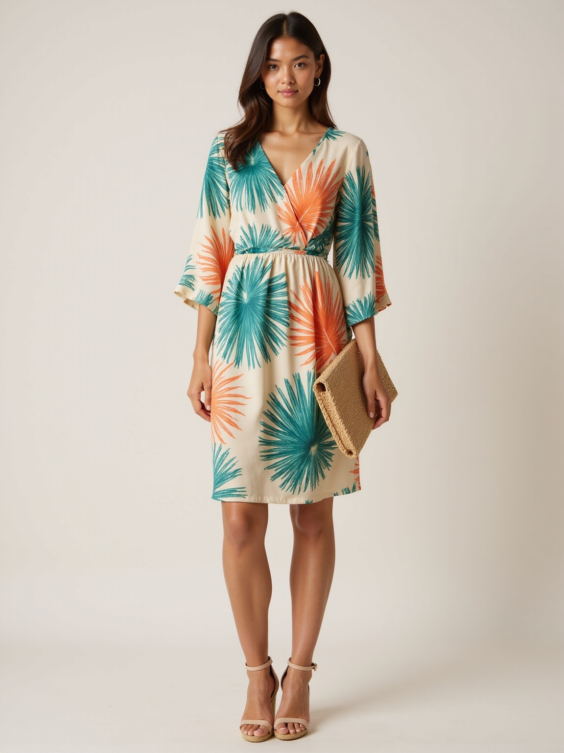 modern restrained tropical prints