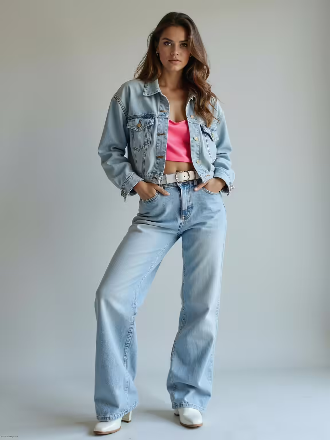 moody oversized acid wash denim