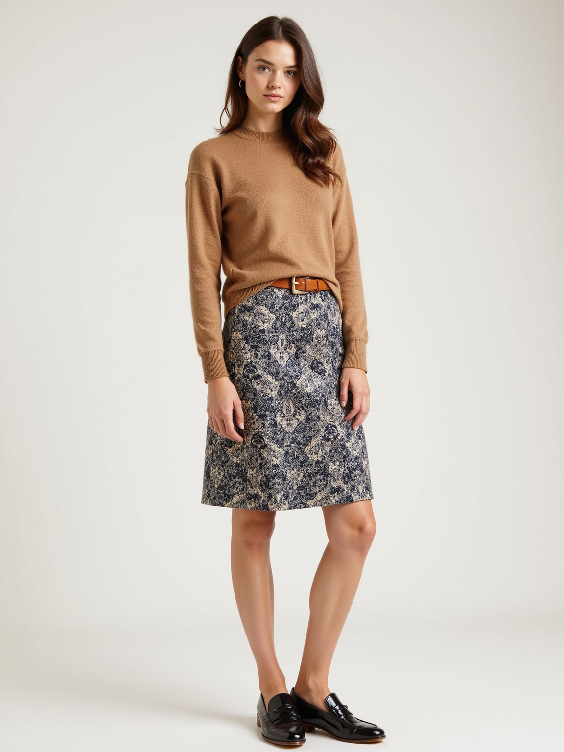 muted patterned skirts polished