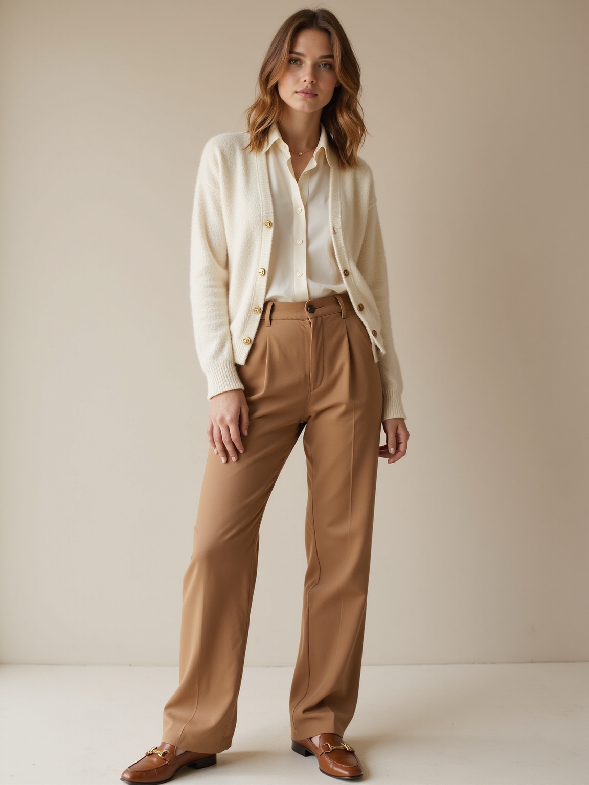 muted timeless cardigan outfits