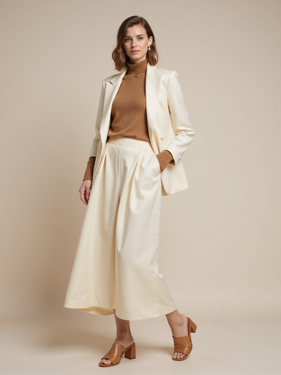 neutral tailored layers polished accessories