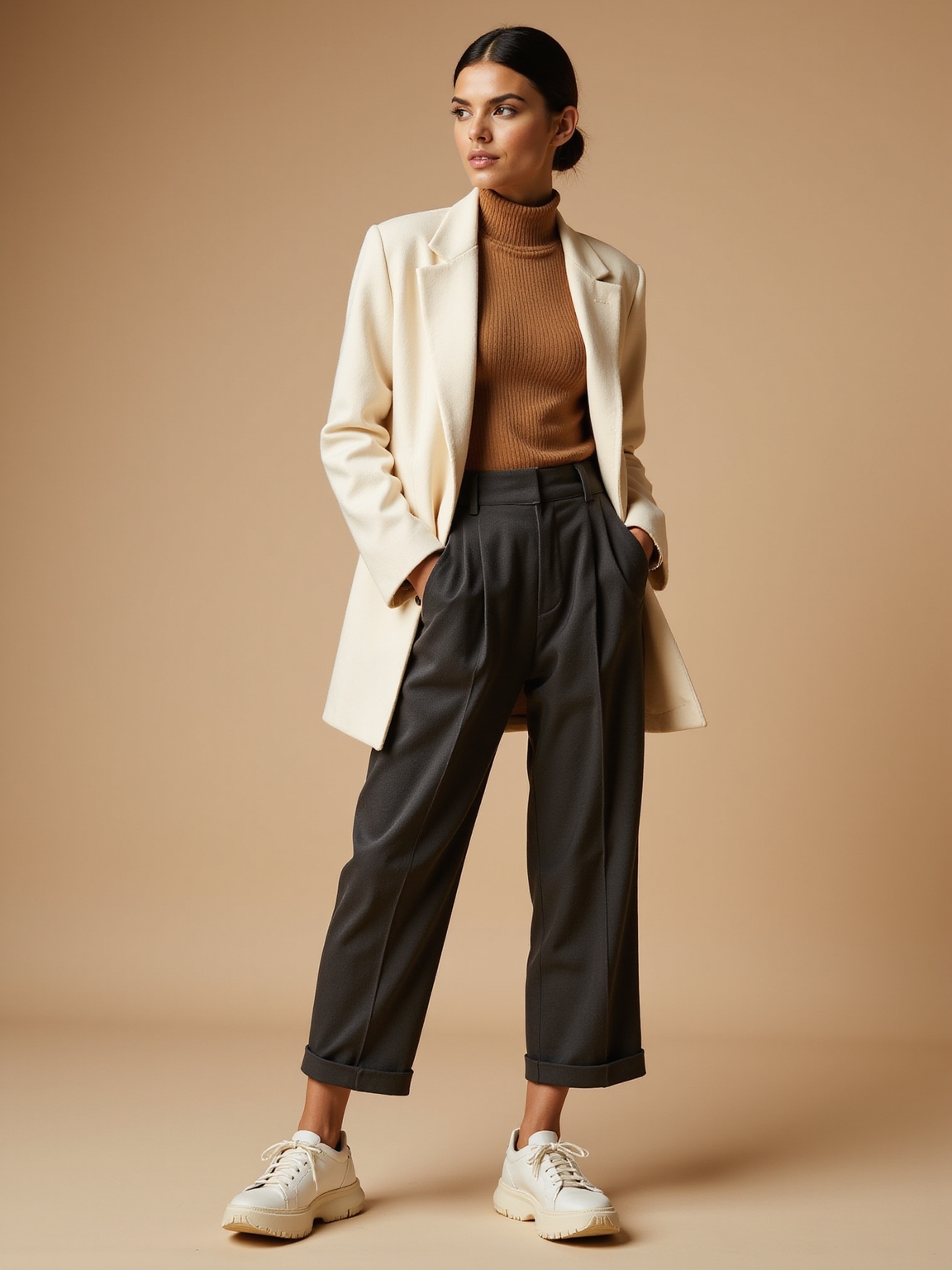 oversized blazer with sneakers