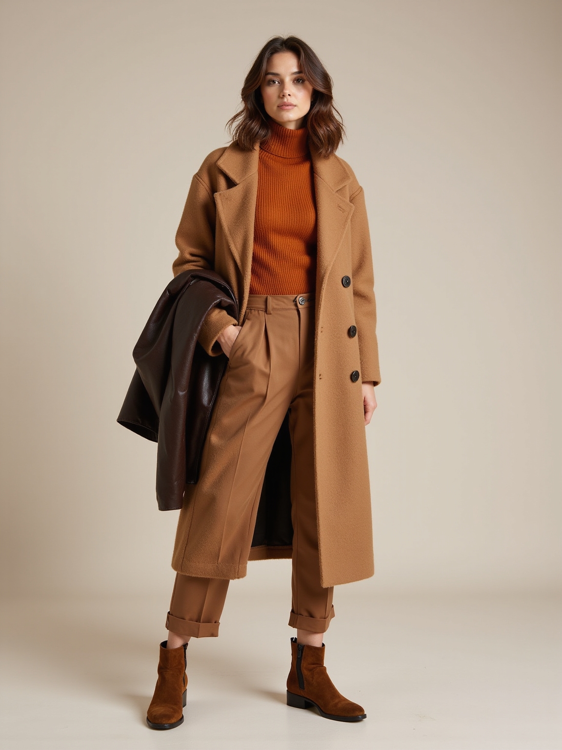 oversized coats cinched stylishly
