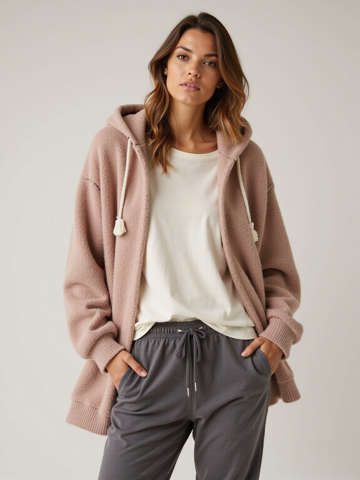 oversized layered cozy casuals