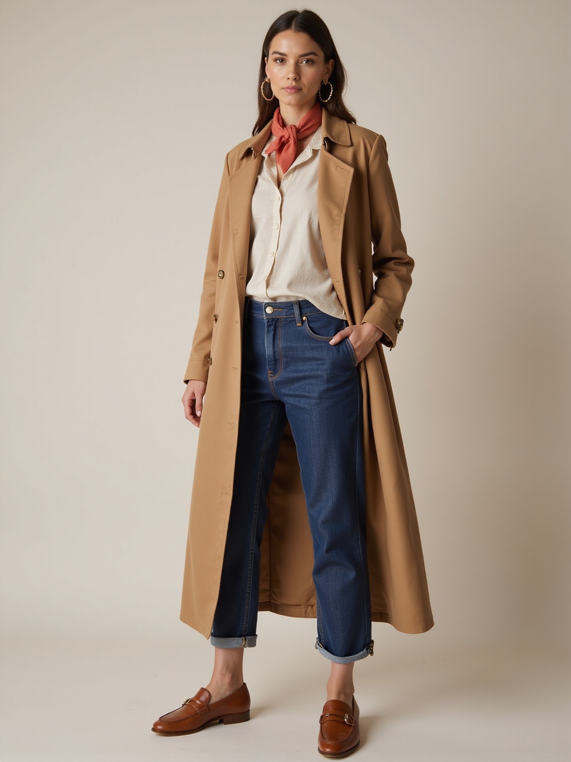 photographed wardrobe layered neutrals