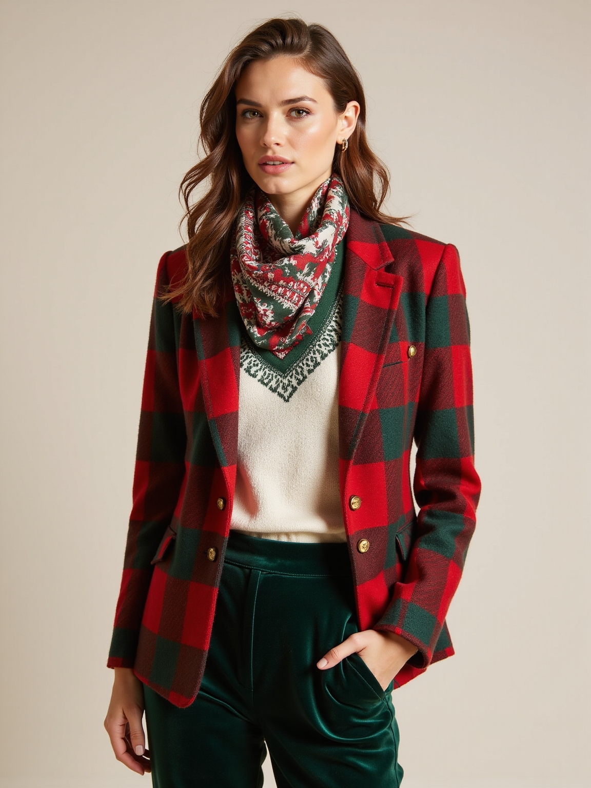 plaid fair isle novelty motifs