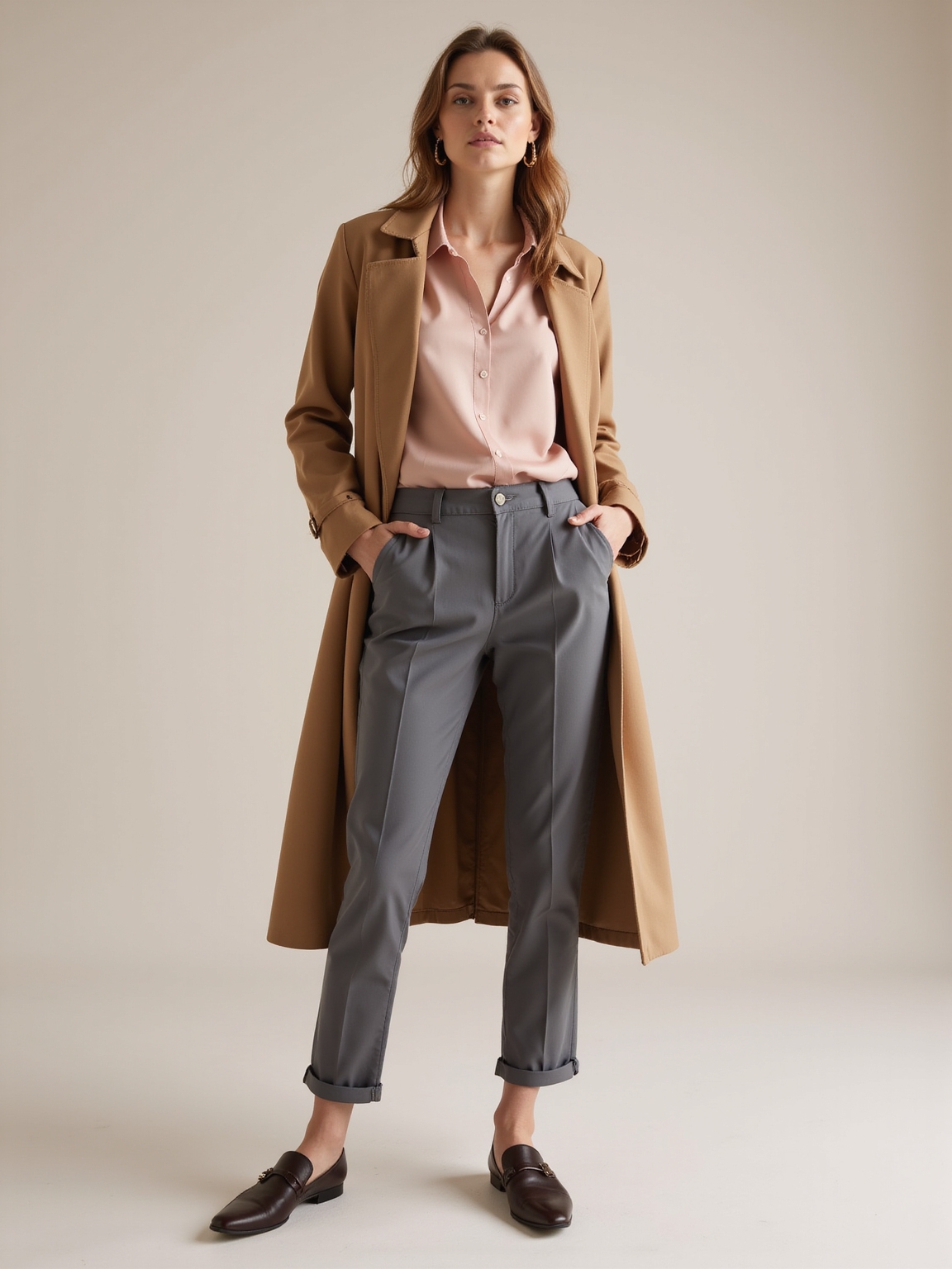 pocketed forgiving midrise pants