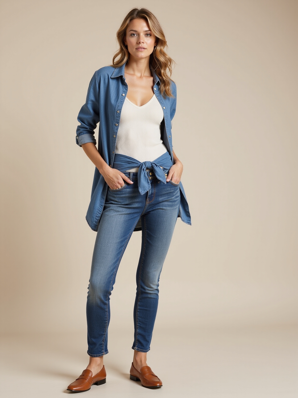 polished effortless cute casual balance