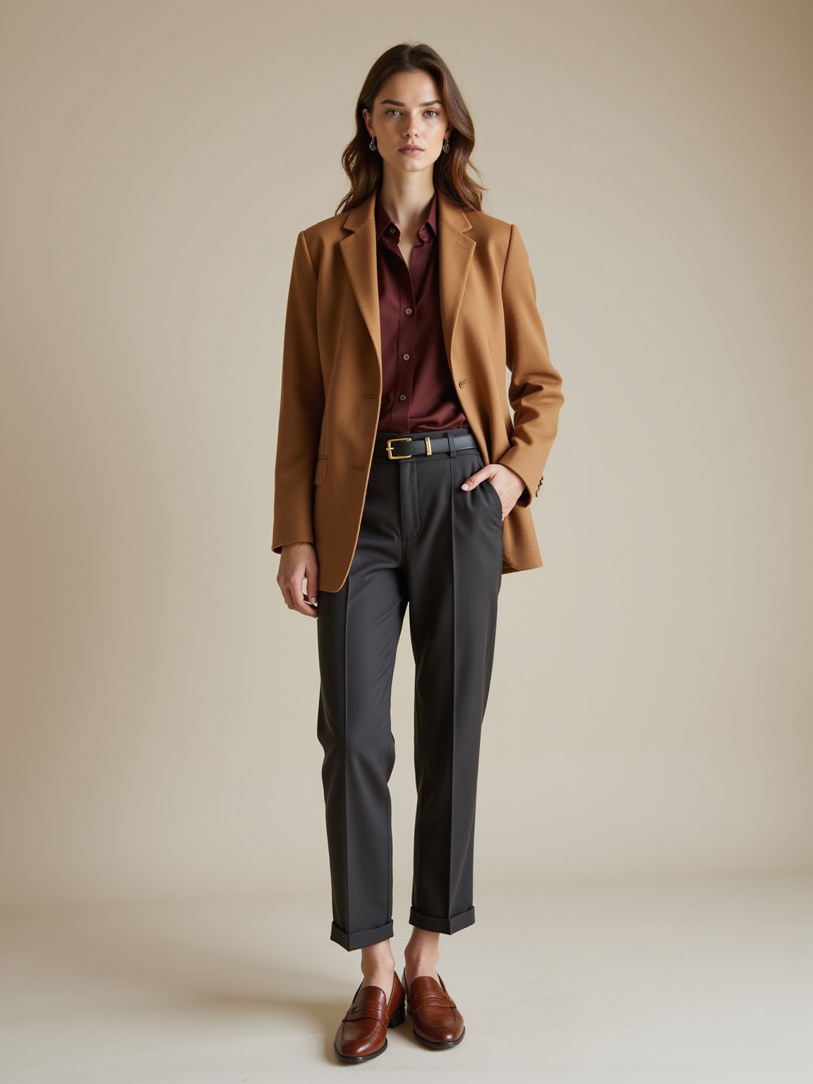 polished layered fall business casual
