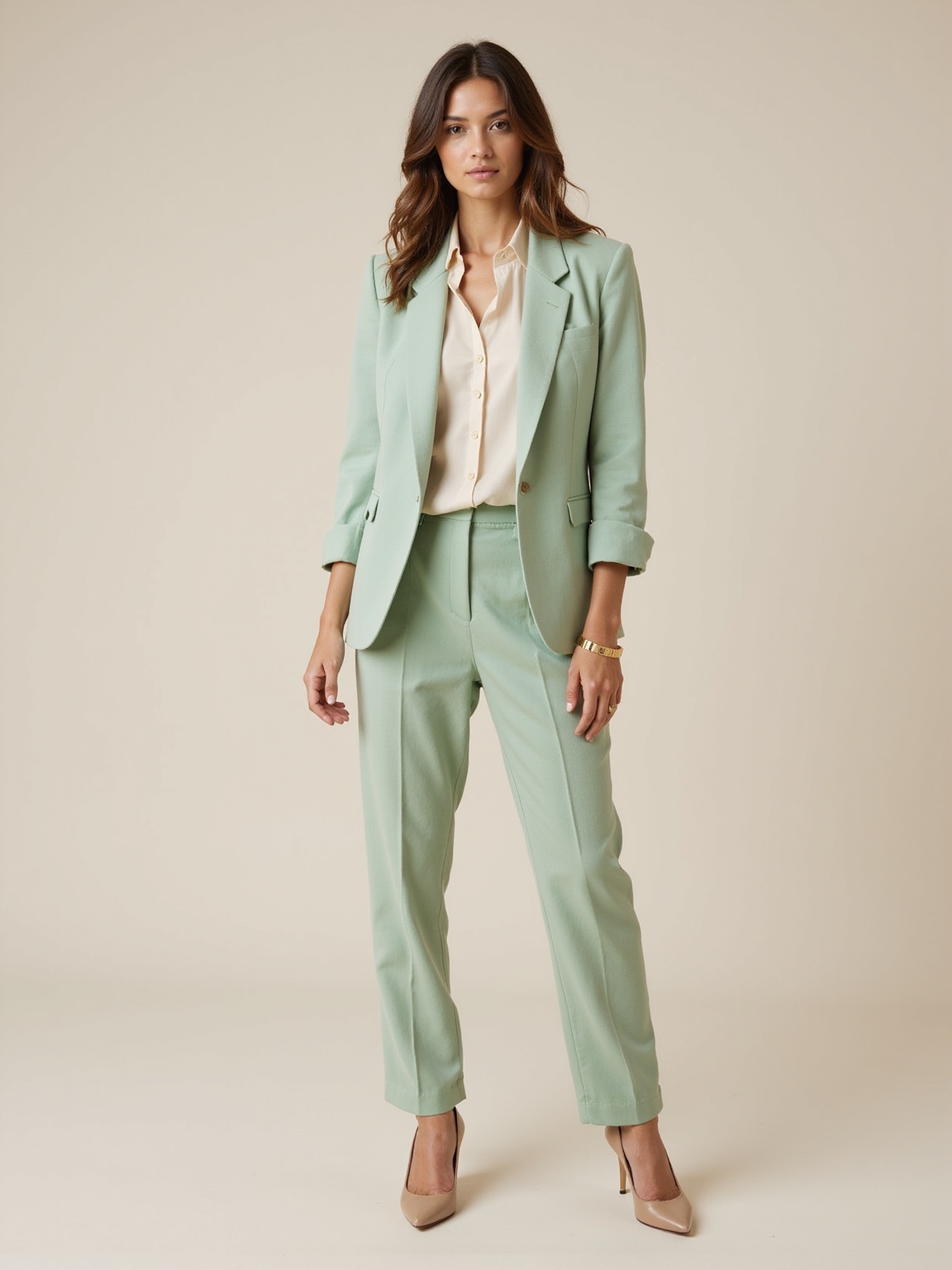 polished neutral spring workwear