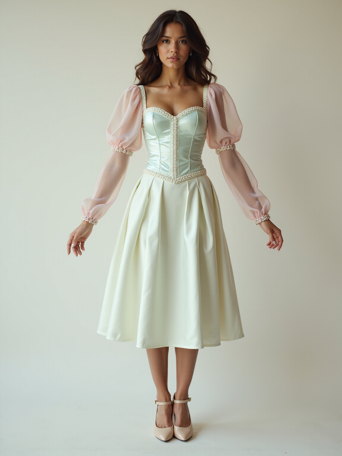polished theatrical nostalgic dolllike proportions