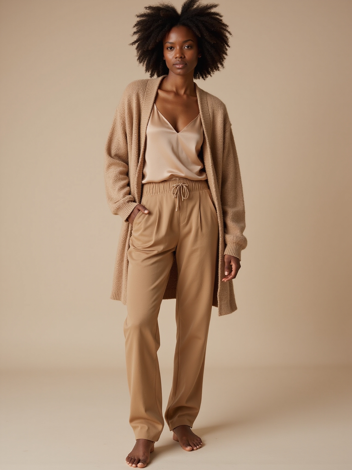 polished tonal neutral loungewear