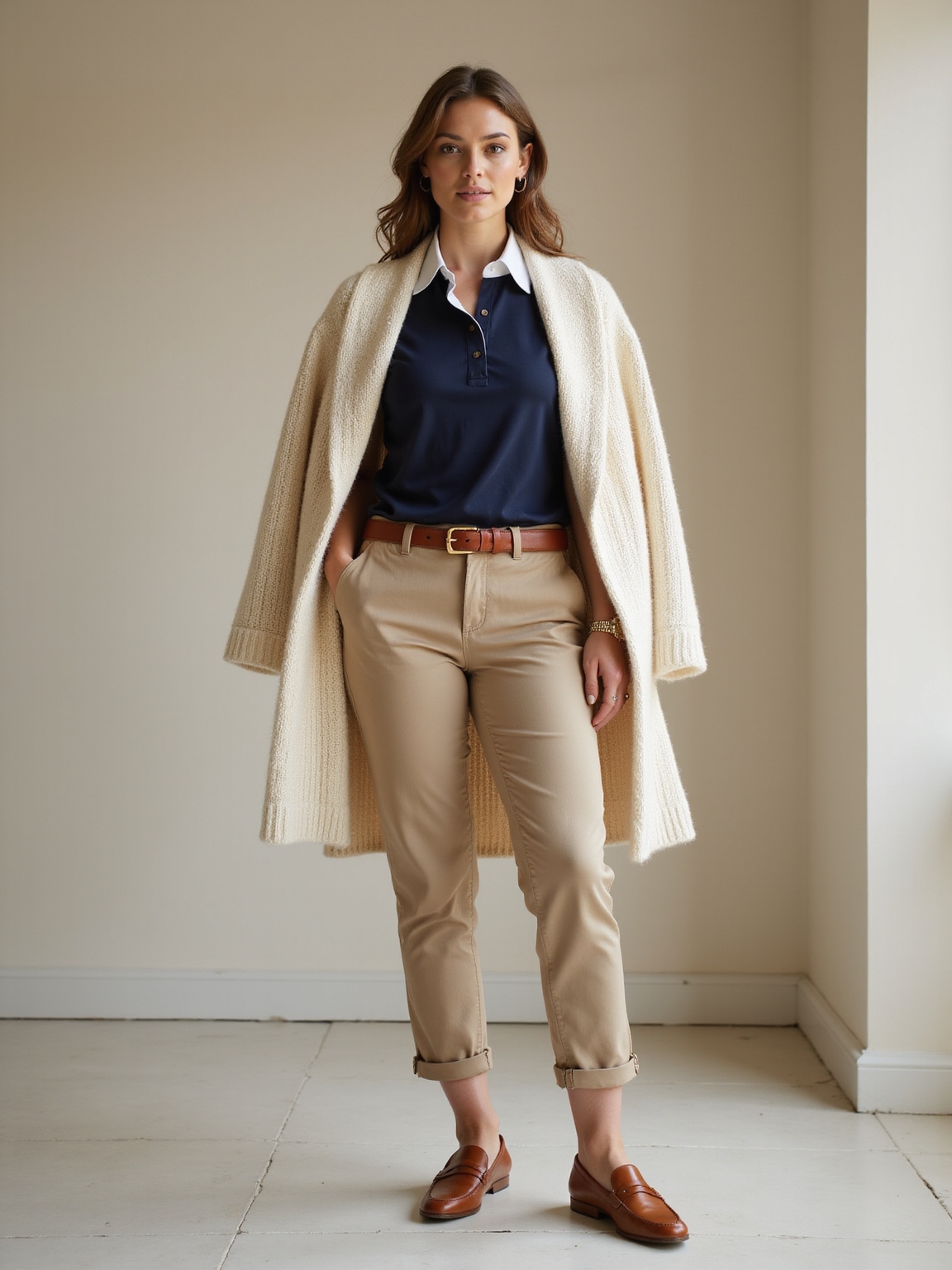 polo chinos cable knit