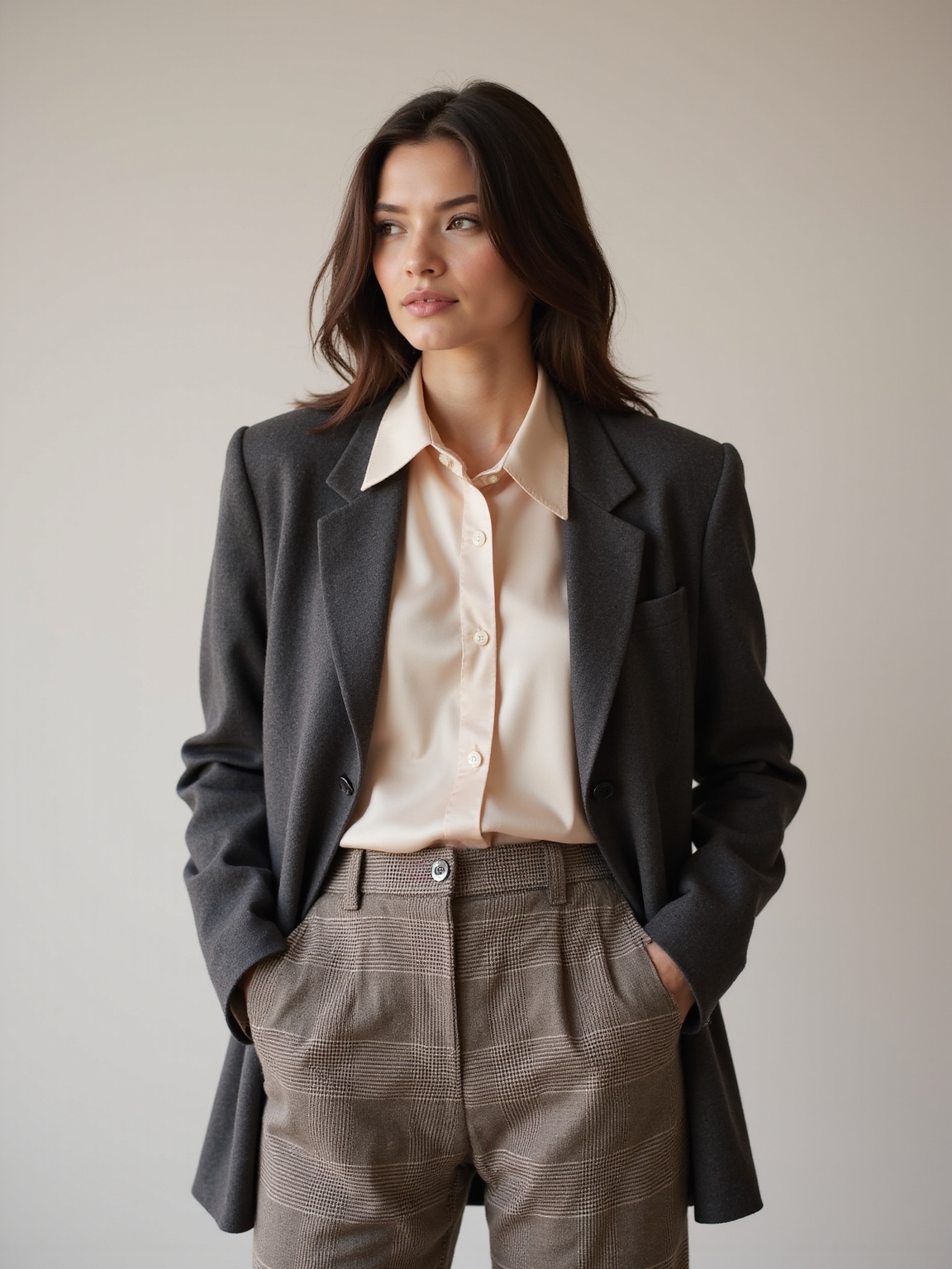 quaint collar beneath layers
