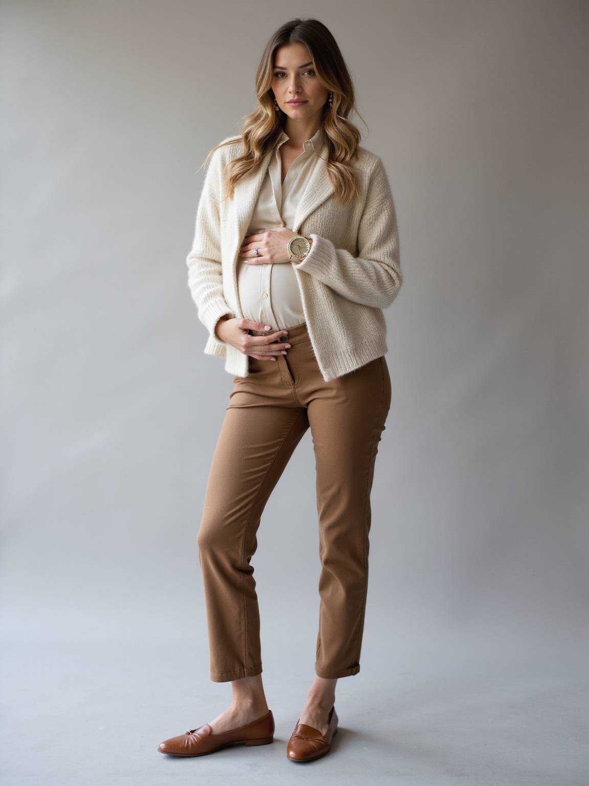 quiet luxury timeless maternity silhouettes