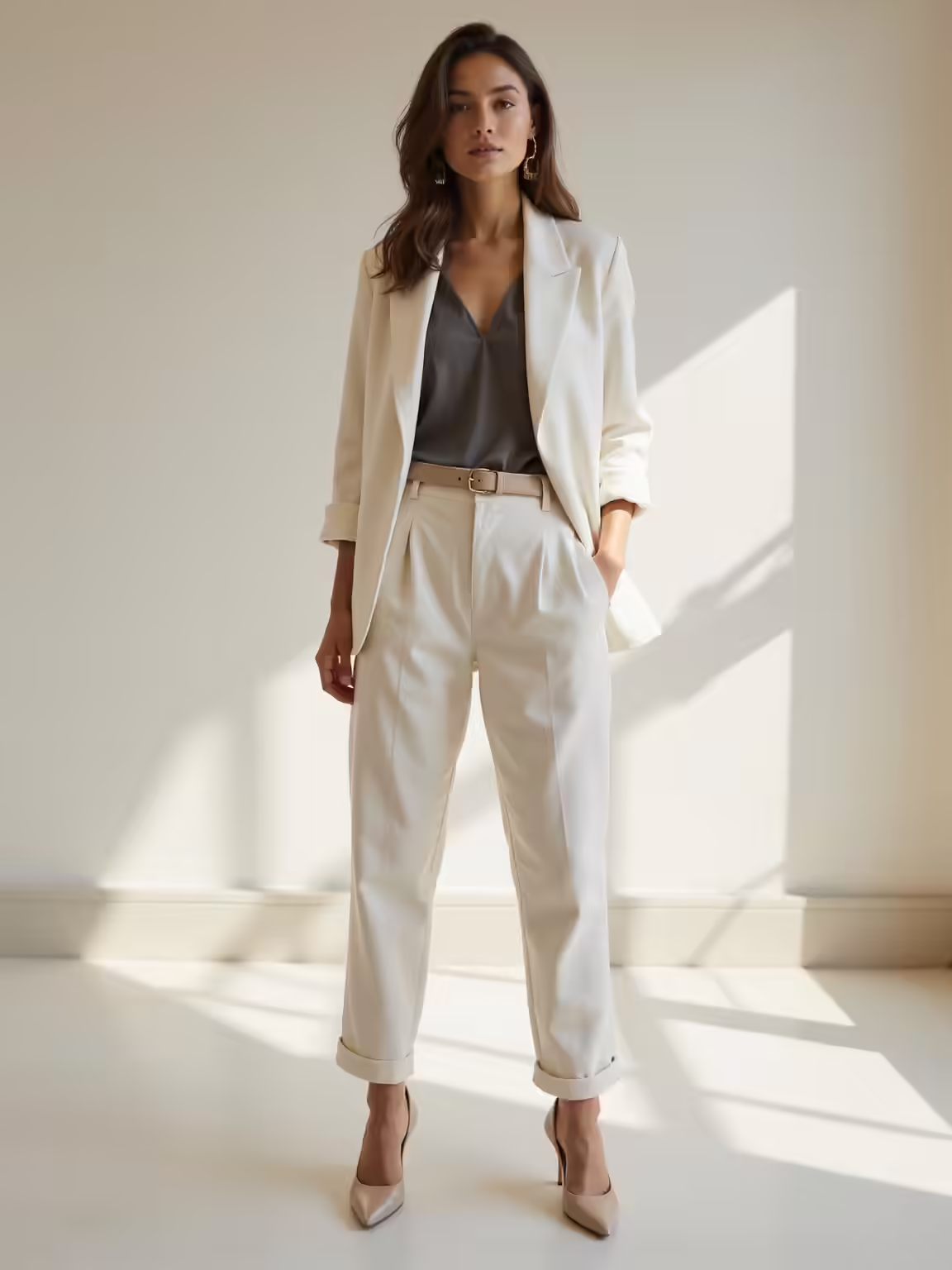 relaxed blazer layered casual confidence