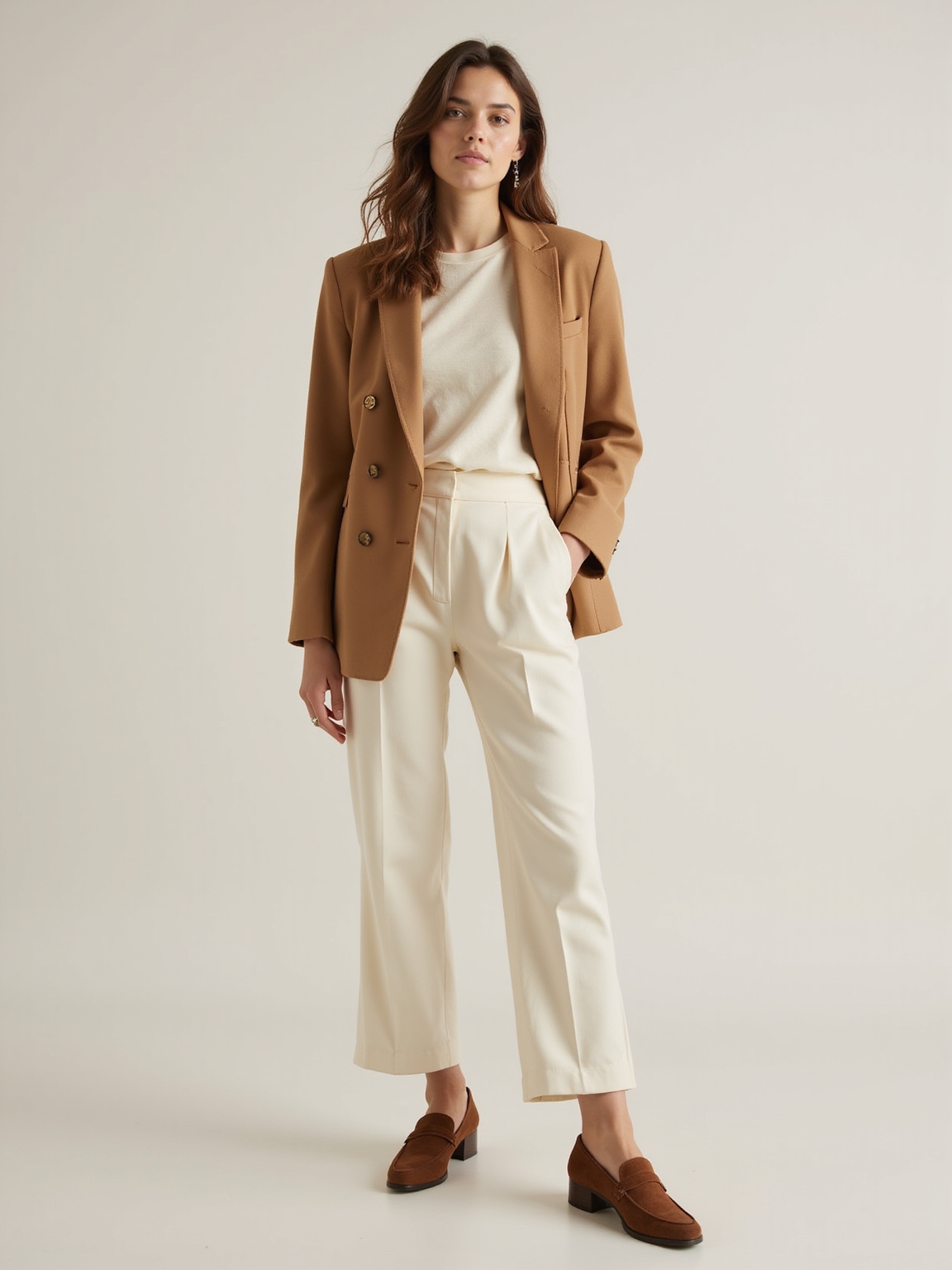 relaxed tailored intentionally refined silhouette