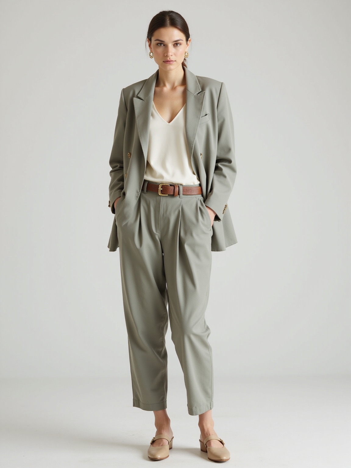 relaxed tailored spring polished look