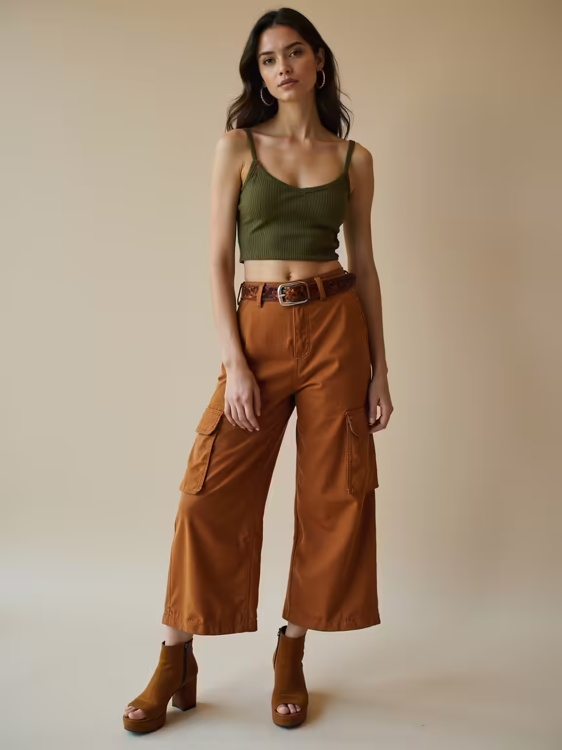 retro earth toned y2k fashion