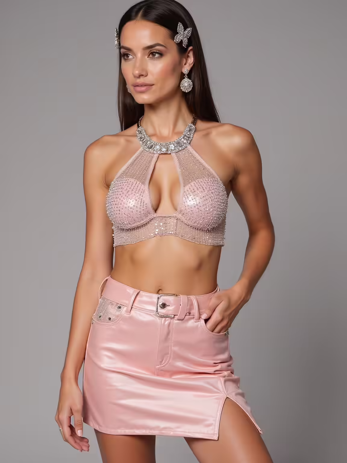 rhinestone studded y2k glam