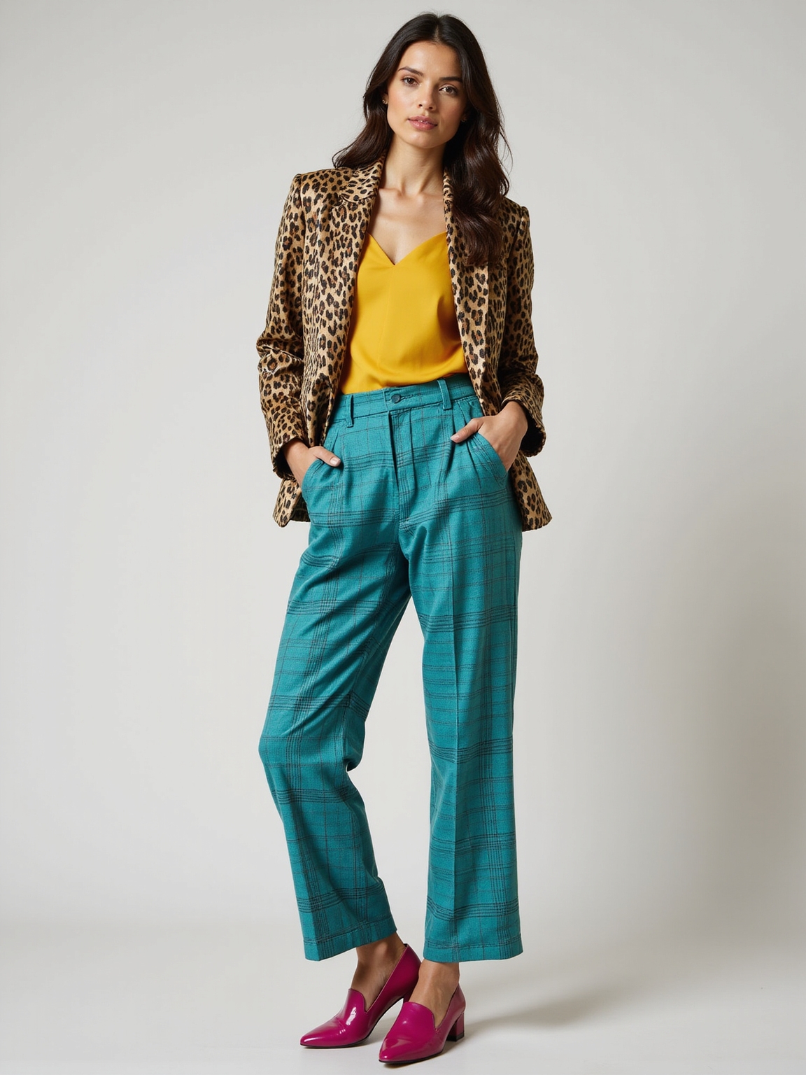 rhythmic balanced printed colorblocking