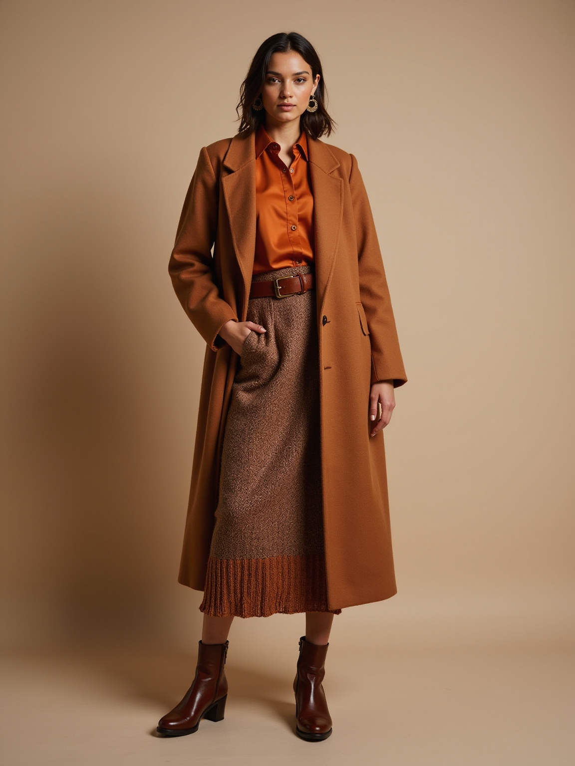 rust pumpkin layered cozy warmth