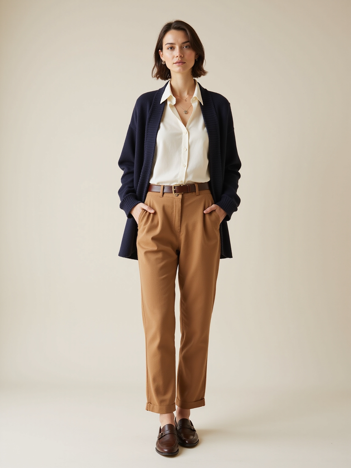 silk blouse under sweater