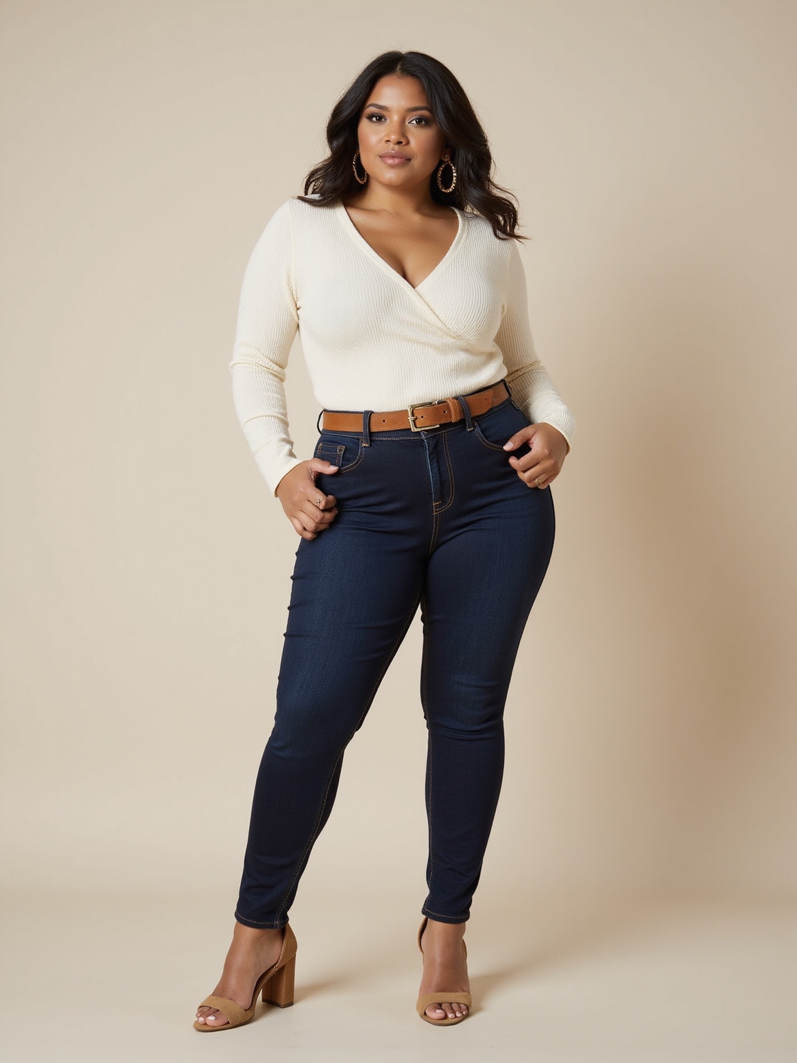 size rise stretch flattering fit