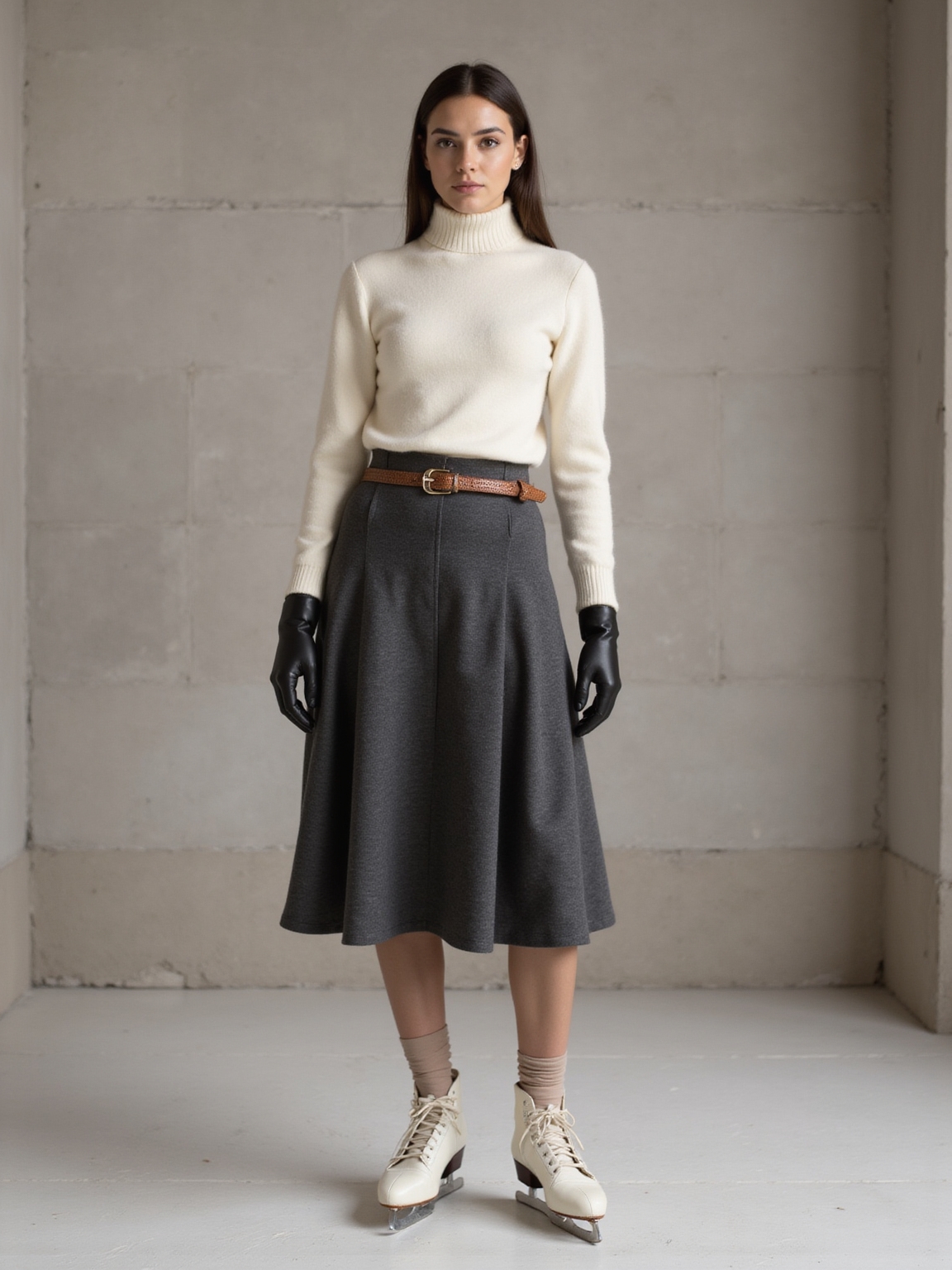 sleek layered polished skating outfit