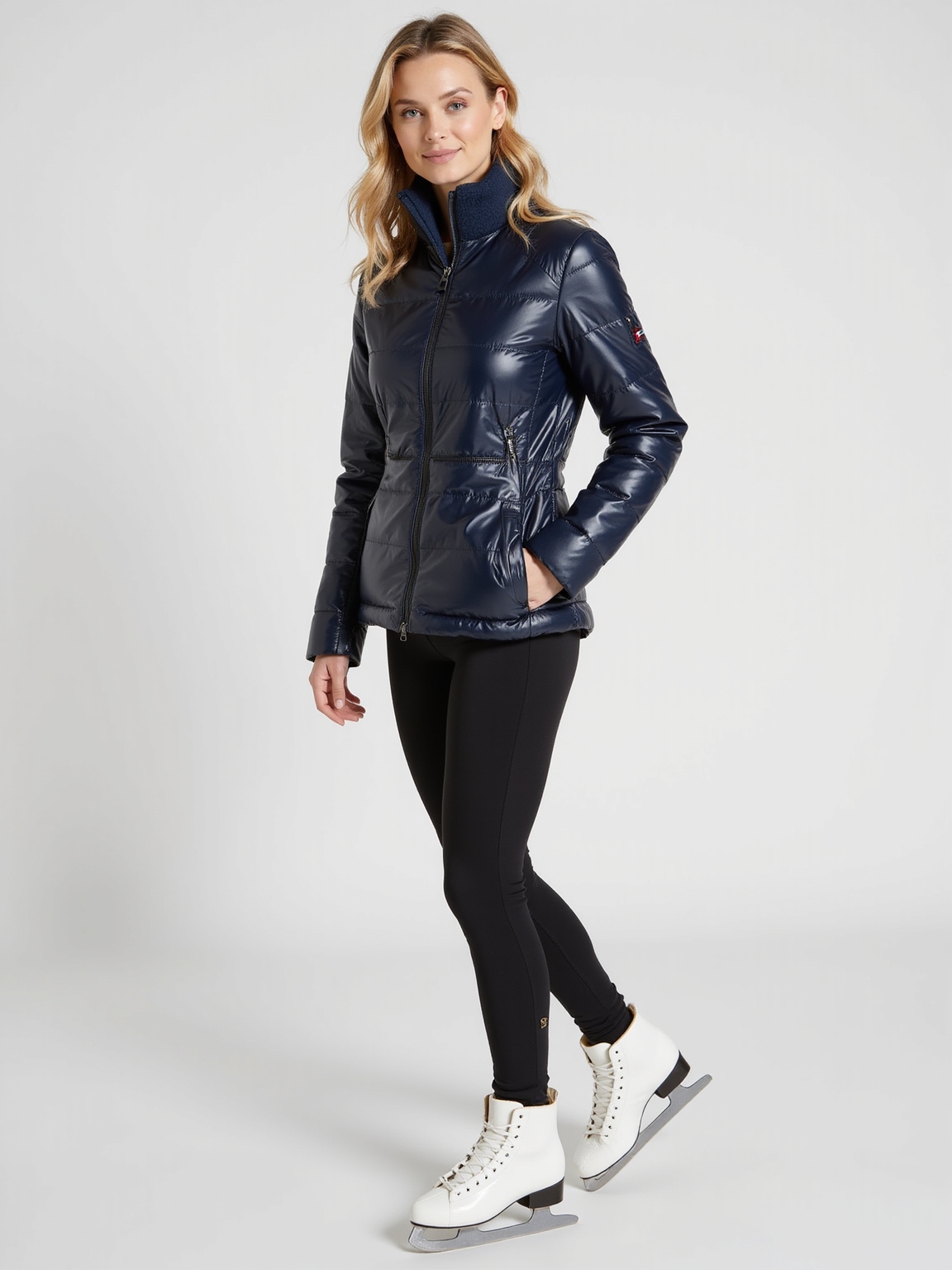 sleek windproof insulated skating jacket