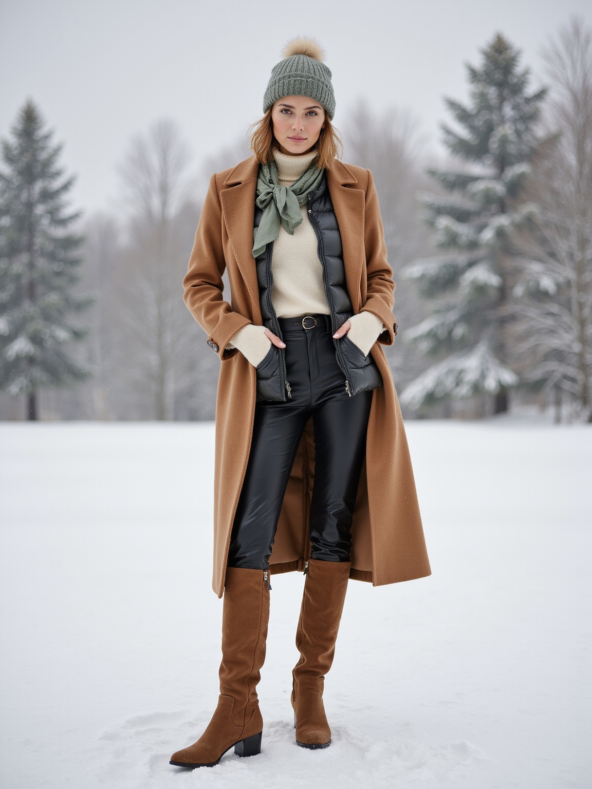 slim layered winter elegance