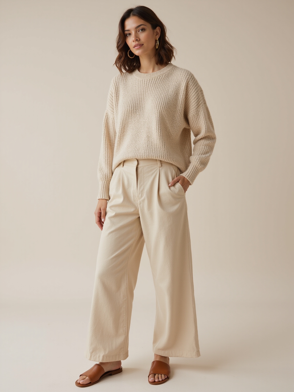 slouchy knit high rise jeans