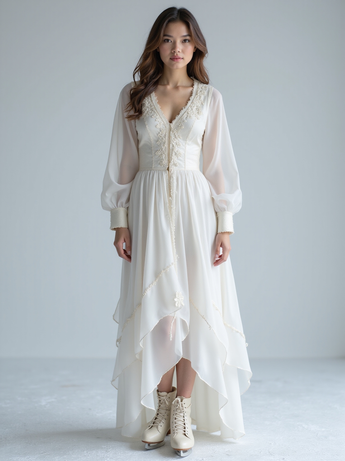 soft elegant white skating