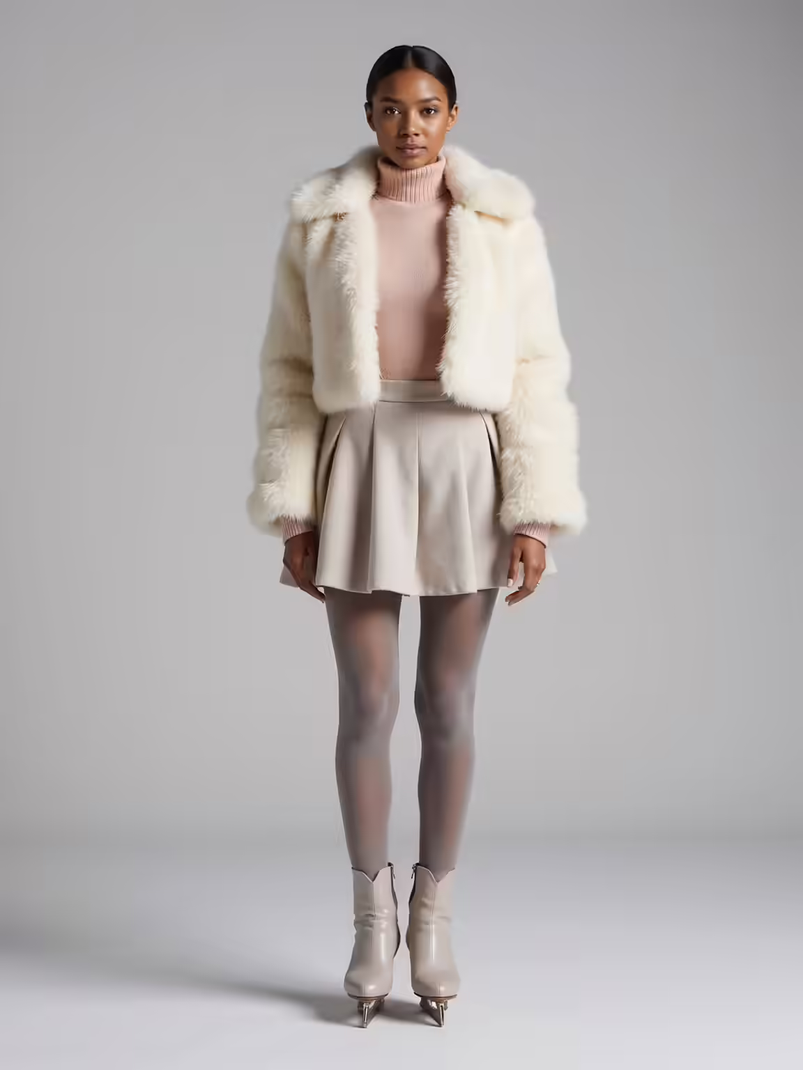 soft feminine winter skating outfits
