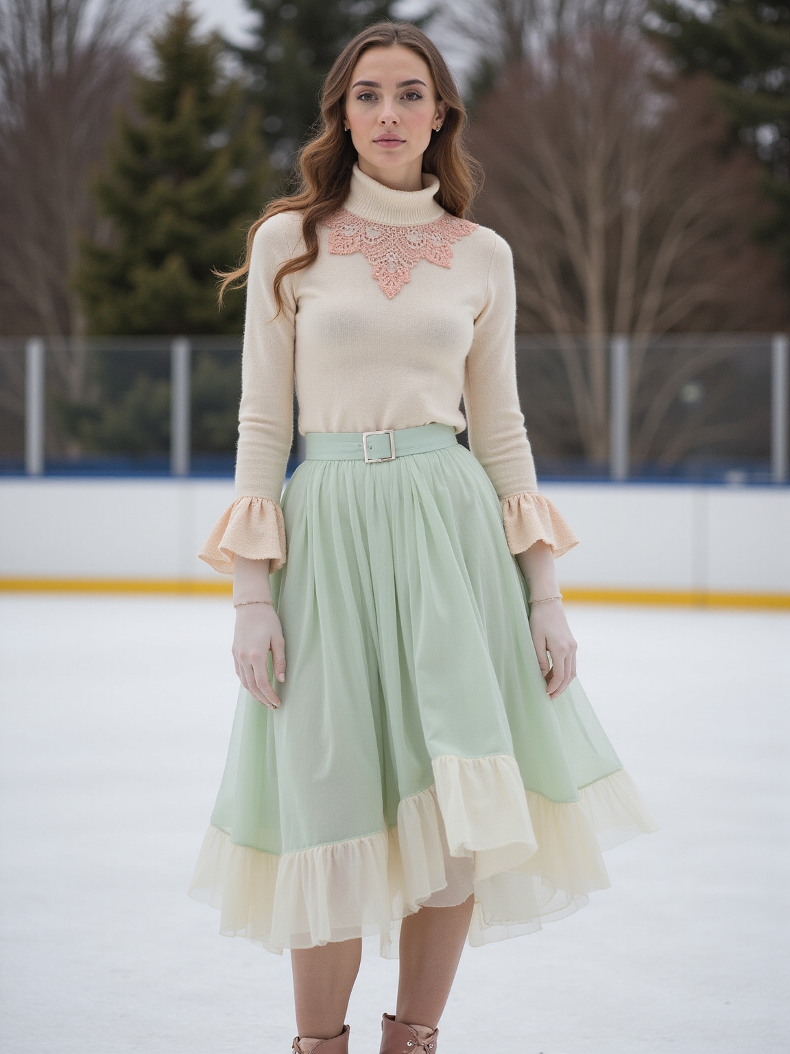 soft muted pastel skating dream