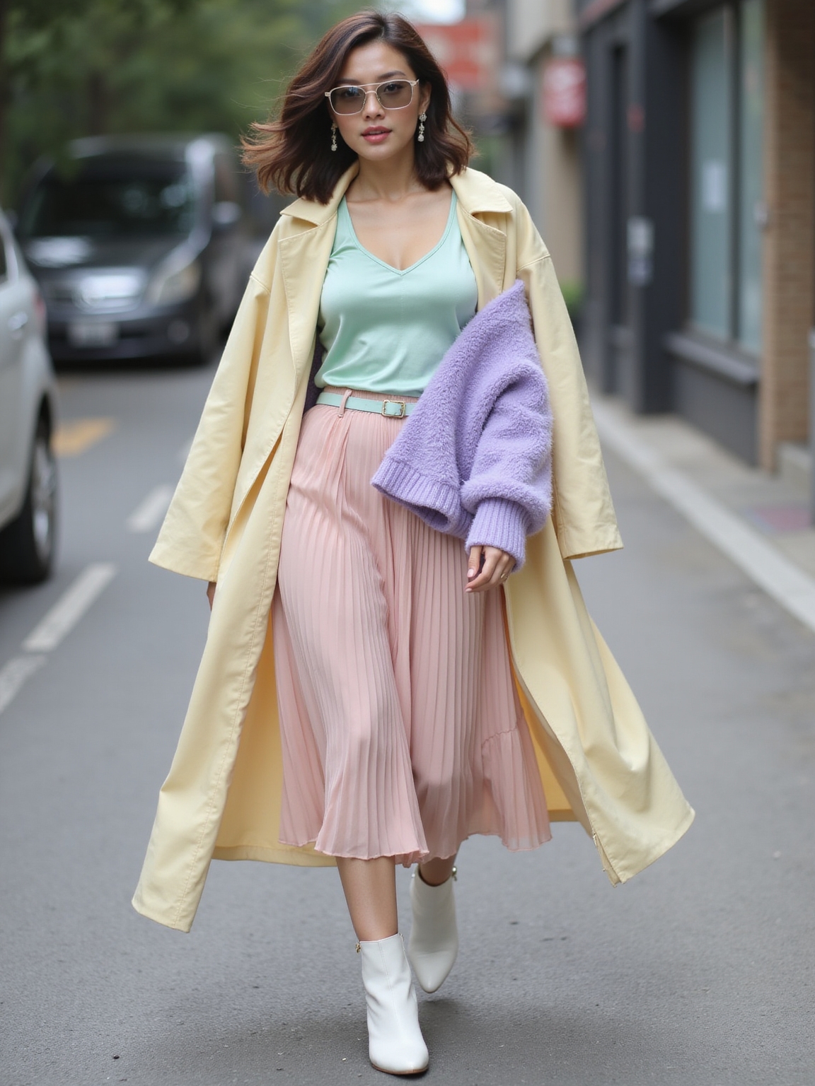 soft pastel layered minimalism