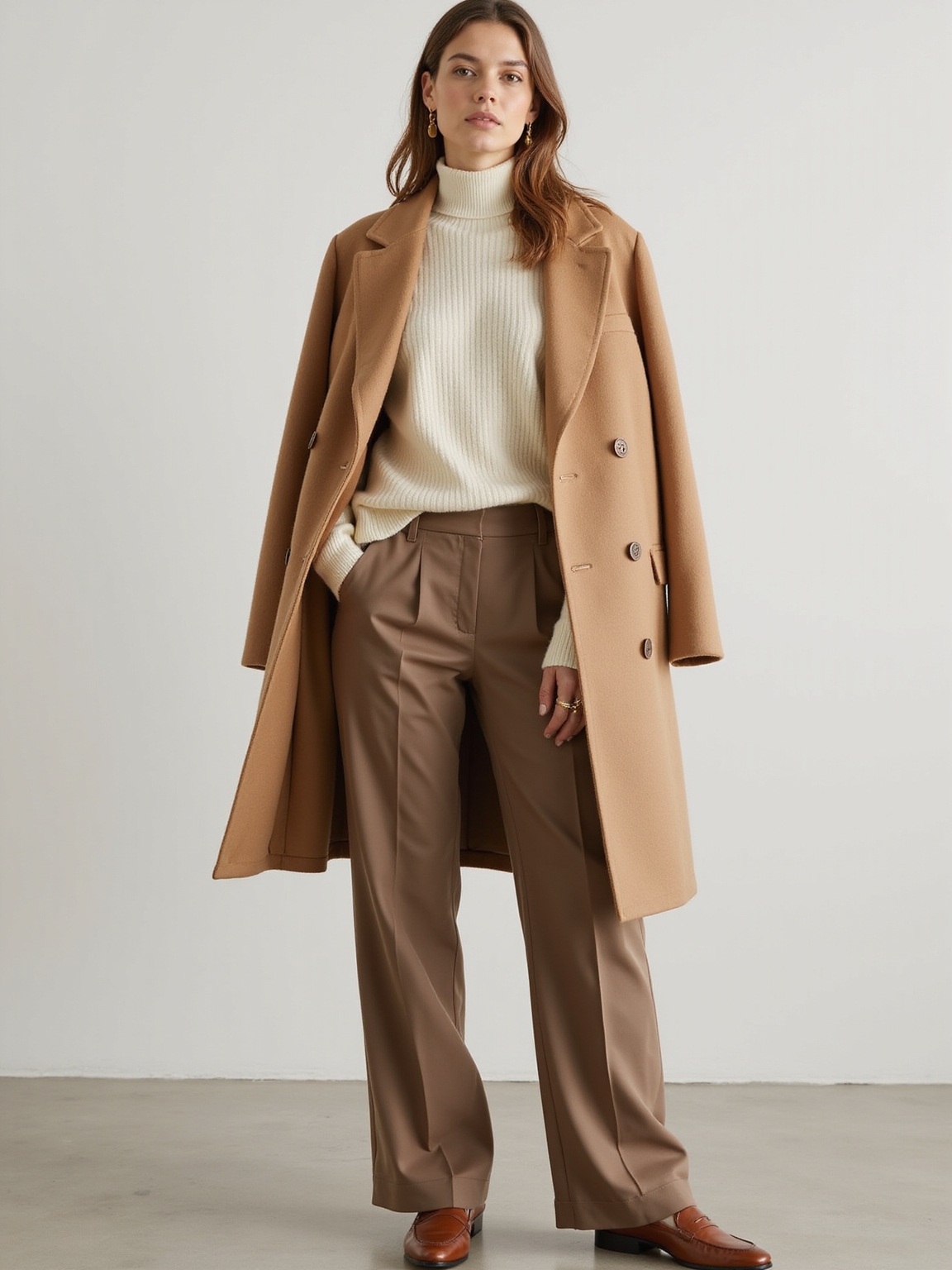 soft sustainable layered neutral knits