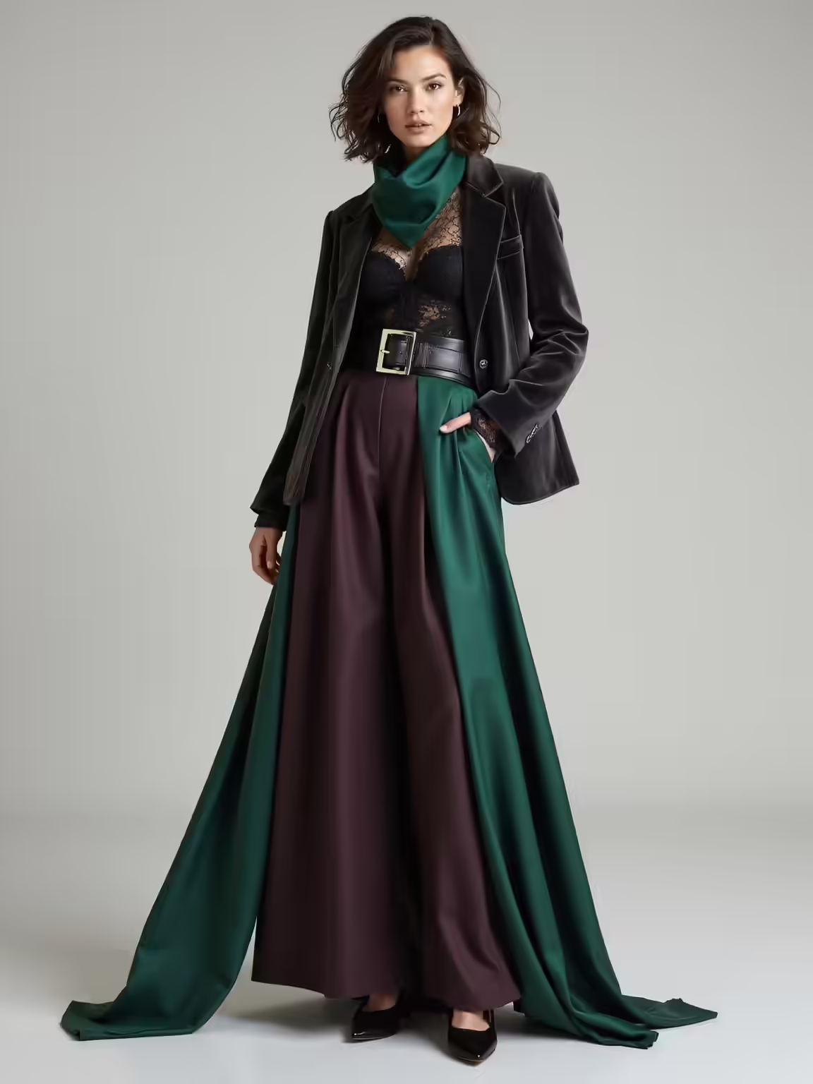 stacked textured layered silhouettes